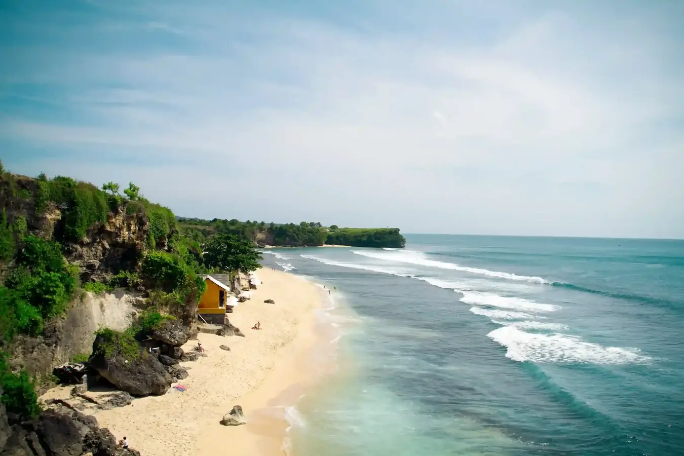 Cliffs and surf at Balangan Beach, Uluwatu